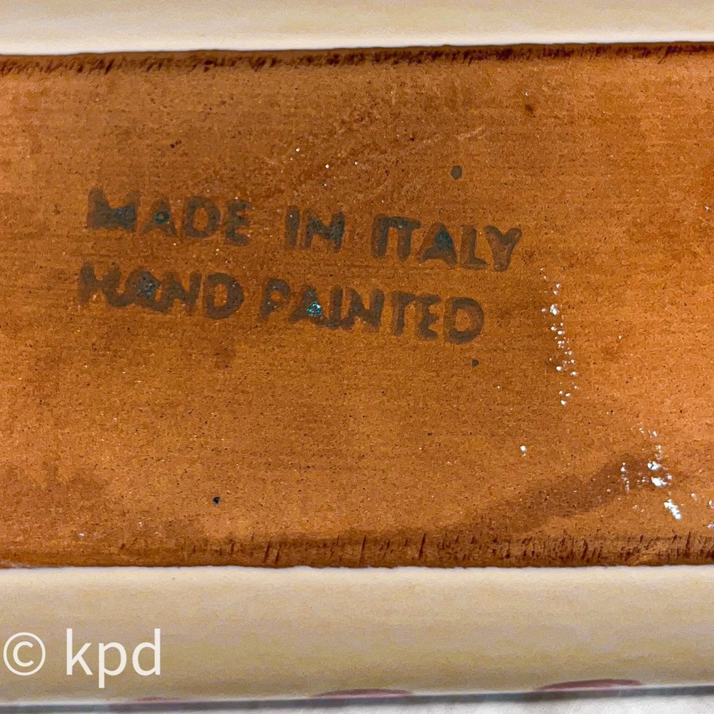 Vintage Hand-Painted Italian Serving Tray  - 18” long from Amalfi Coast - Picture 9 of 10